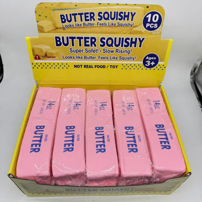 72 Pack Flour-filled TPR Butter Squishy Stress Relief Fidget Toy with PVC Gift Box Yellow Pink Halloween Style China Warehouse