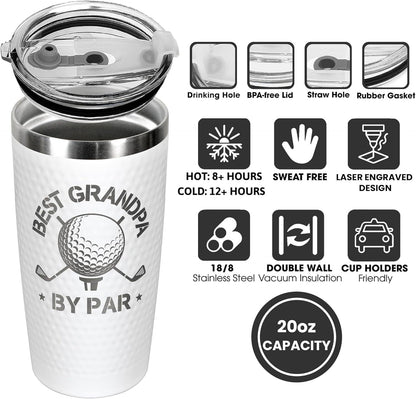20oz White Golf Texture Car Tumbles Powder Coating for Laser Engraving 25 Pack China Warehouse
