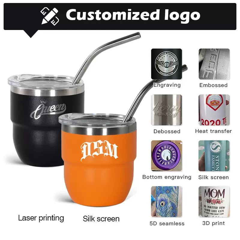 4oz Powder Coated Mini Shot Tumblers Inside with Enamel Coating for Laser Engraved 30Pack USA Warehouse
