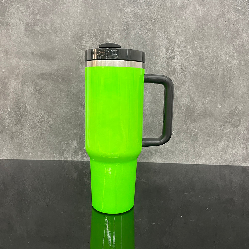 16 Pack USA Warehouse 40oz Neon Colors Blank Sublimation Silver Underneath Quencher Tumblers for DIY Heat Press or Laser Engraving