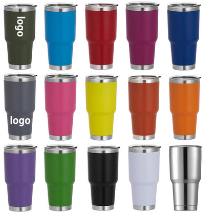 25 Pack China Warehouse 30oz Power Coated Car Tumblers for Laser Engraving with Magnetic Lids