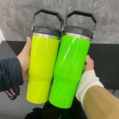 20Pack USA Warehouse 30oz Neon Color Blank Sublimation Flip Straw Water Bottles Outdoor Tumblers