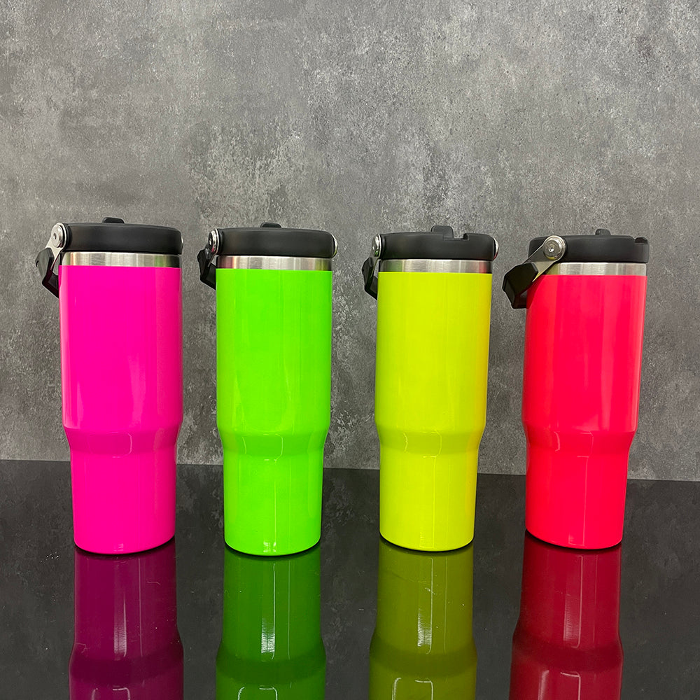 20Pack China Warehouse 30oz 40oz Bright Neon Color Stainless Steel Sublimation Tumblers for Heat Press