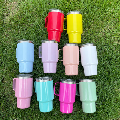 100Pack China Warehouse 3oz Mini Cute Small Stainless Steel Shot Tumblers with Handle for Blank Sublimation Small Cups for Party