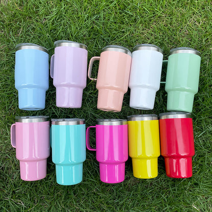 100Pack China Warehouse 3oz Mini Cute Small Stainless Steel Shot Tumblers with Handle for Blank Sublimation Small Cups for Party