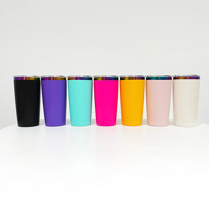 25Pack China Warehouse Yeti Style 20oz Power Coated Car Tumblers for Laser Engraving Double Wall Stainless Steel Cups