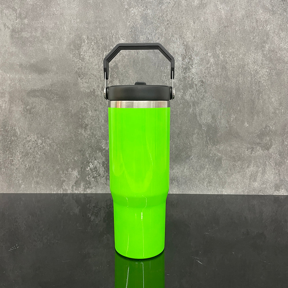 20Pack USA Warehouse 30oz Neon Color Blank Sublimation Flip Straw Water Bottles Outdoor Tumblers