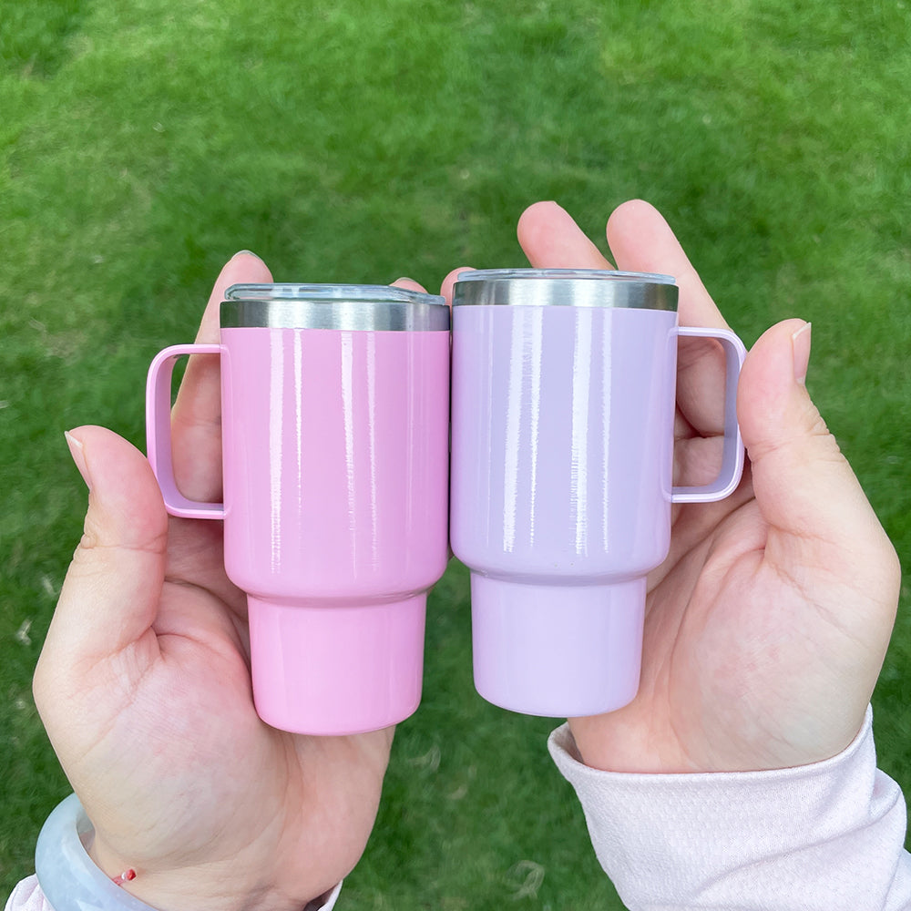 100Pack China Warehouse 3oz Mini Cute Small Stainless Steel Shot Tumblers with Handle for Blank Sublimation Small Cups for Party