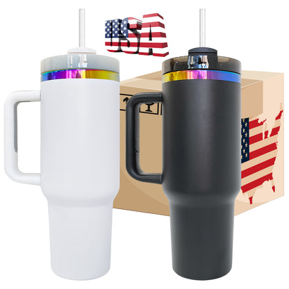 20Pack USA Warehouse 🌈H2.0 40oz Rainbow Plated Power Coated Tumblers for Laser Engraving