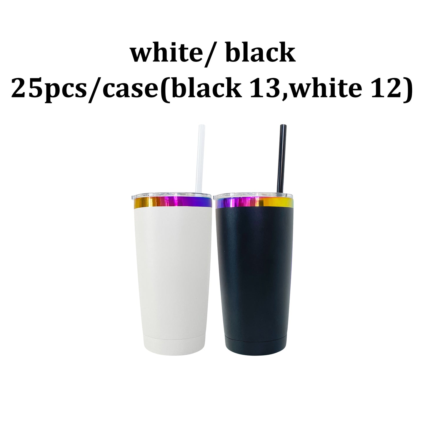 25Pack China Warehouse Yeti Style 20oz Power Coated Car Tumblers for Laser Engraving Double Wall Stainless Steel Cups