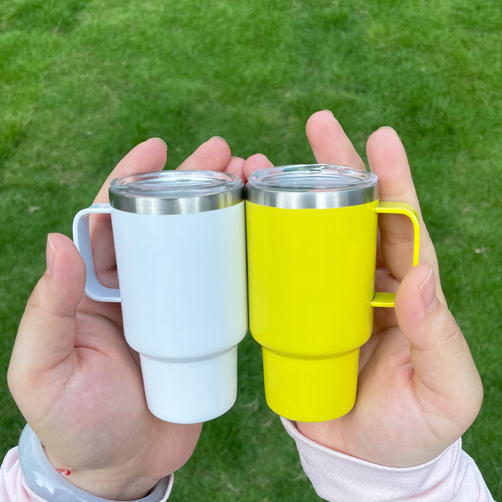 100Pack China Warehouse 3oz Mini Cute Small Stainless Steel Shot Tumblers with Handle for Blank Sublimation Small Cups for Party