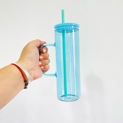 25Pack USA Warehouse 20oz Jelly Color Sublimation Glass Mugs with Handle Also for UV DTF Wraps