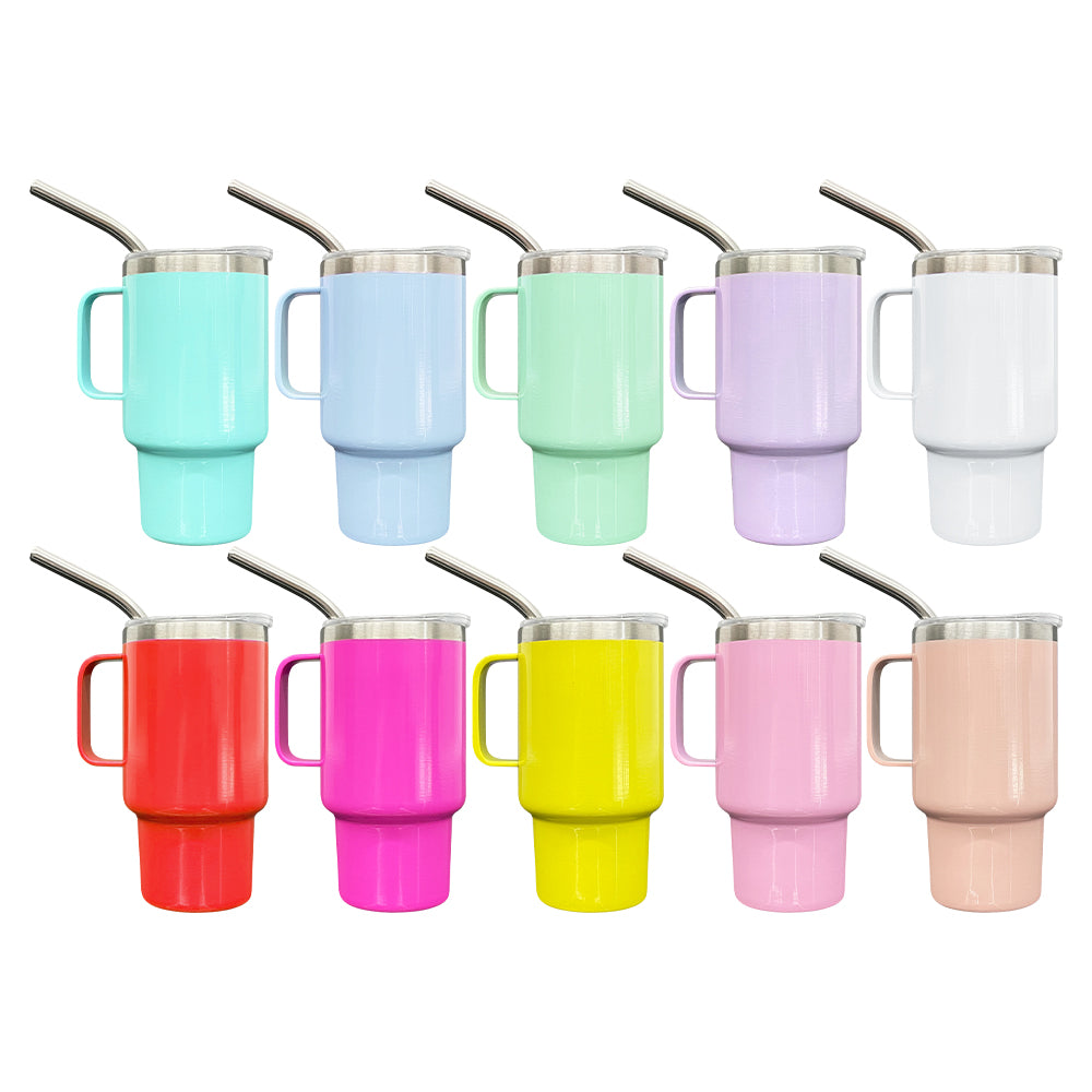 100Pack China Warehouse 3oz Mini Cute Small Stainless Steel Shot Tumblers with Handle for Blank Sublimation Small Cups for Party