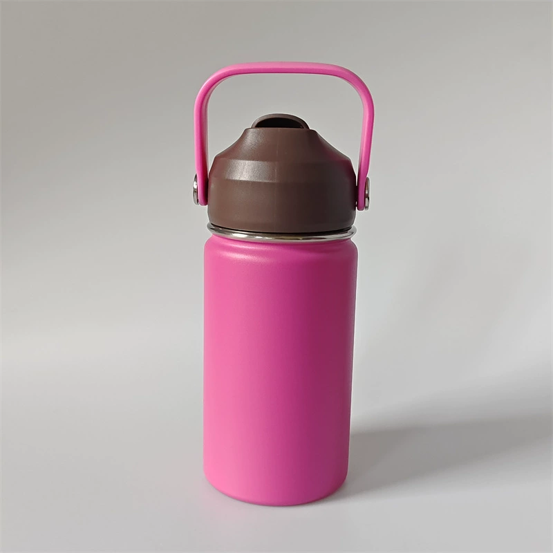 12oz Kids Macaron Color Portable Tumblers with Soft Silicone Straw and Handle 50Pack China Warehouse