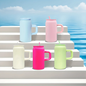 Kids 16oz Macaron&White Color Blank Sublimation Stainless Steel Mugs With Handle 25 Pack USA Warehosue