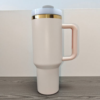 H2.0 40oz 💛Matt Gold Underneath Powder Coated Tumblers for Laser Engraved 20Pack China Warehouse