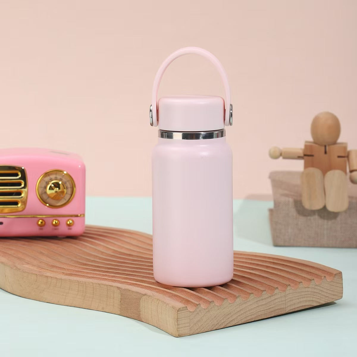 6.7oz (200ML) Cute Mini New Style Powder Coated Coffee Water Bottles for Laser Enrgaved