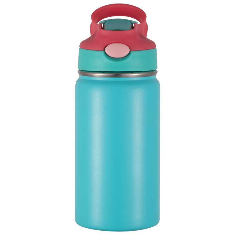 Kids 12oz Powder Coated Tumblers with Colorful Bounce Lids Double Vacumn Water Bottles for Laser Engraving 25Pack China