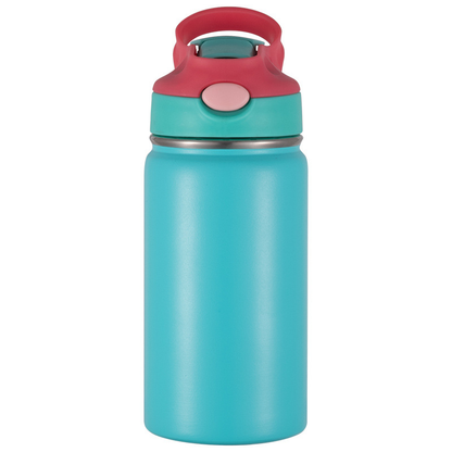 Kids 12oz Powder Coated Tumblers with Colorful Bounce Lids Double Vacumn Water Bottles for Laser Engraving 25Pack China