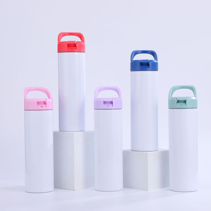 20oz Blank Sublimation Straight Tumblers with Flip Straw Lids 10 Colors Mix 25 Pack China Warehouse