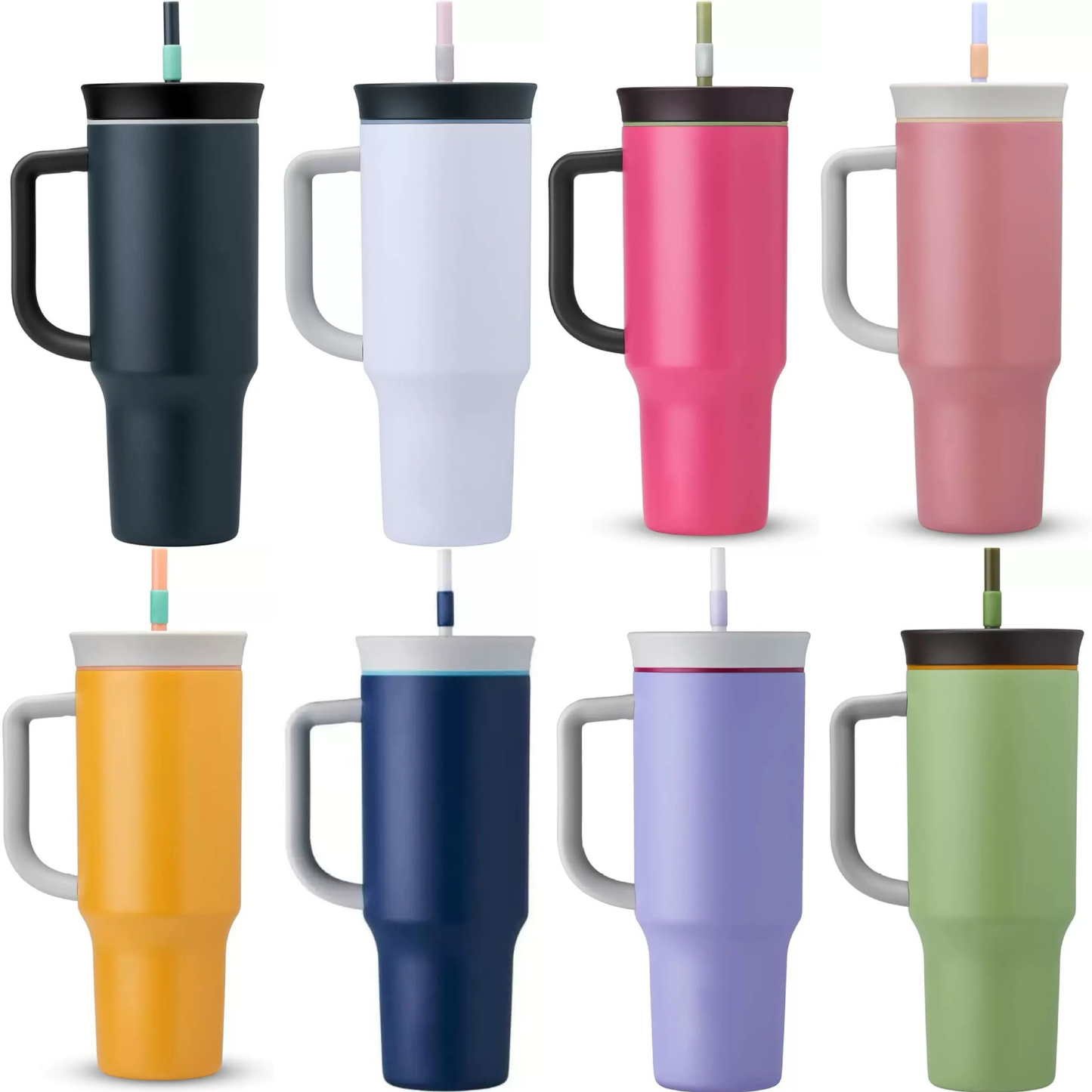 40oz Owala Style Vacuum Insulated Tumblers with Handle for Laser Engraving 20Pack China Warehouse