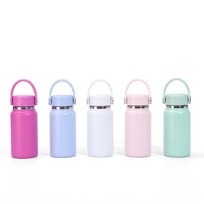 6.7oz (200ML) Cute Mini New Style Powder Coated Coffee Water Bottles for Laser Enrgaved