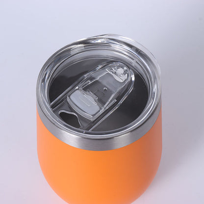 12oz Powder Coating Stainless Steel Wine Tumblers with Slide Lids for Laser Engraving 50 Pack China Warehouse