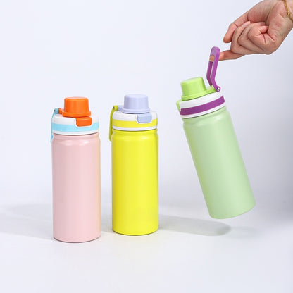 19oz 550ml Colorful Water Bottles with Handle Nice for Summer and Laser Engraved 25 Pack China Warehouse