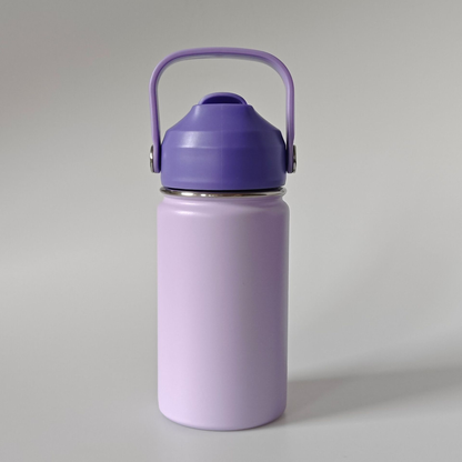 12oz Kids Macaron Color Portable Tumblers with Soft Silicone Straw and Handle 50Pack China Warehouse