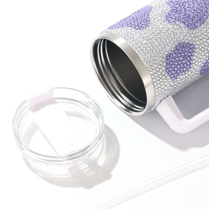 40oz Cow Rhinestone Bling Tumblers Cute Travel Mugs with Handle 20Pack China Warehouse