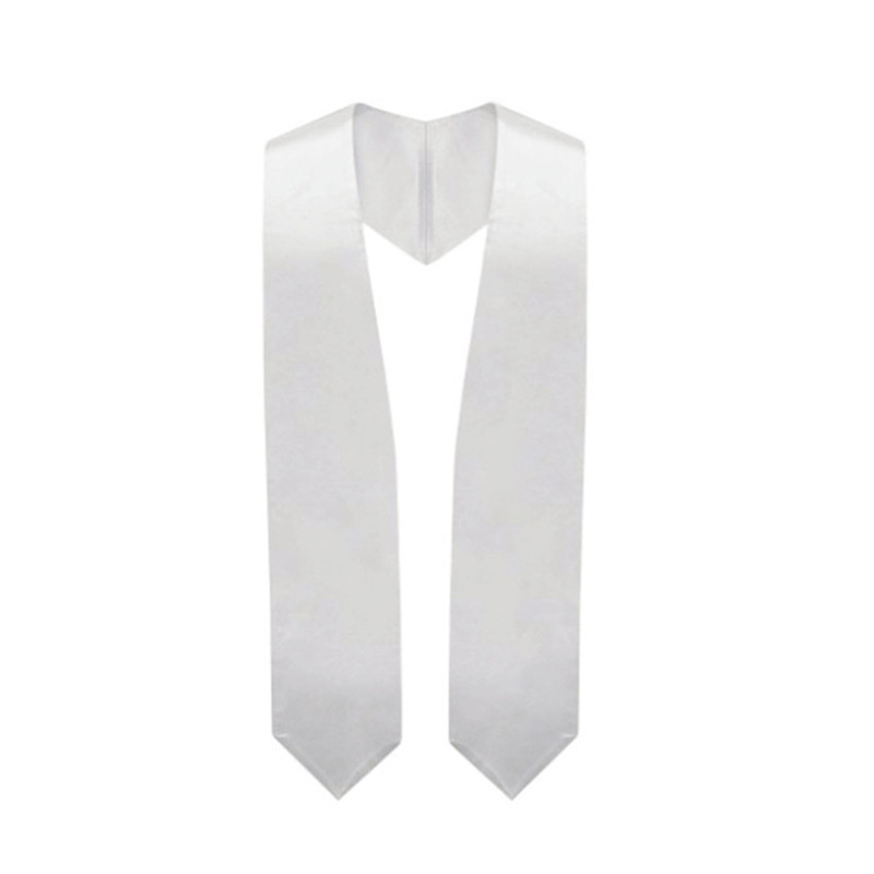 Sublimation Blank Graduation Stole Sash Plain Honor Class Graduation Sash White Stole for Unisex Adults Kids 50Pack China Warehouse