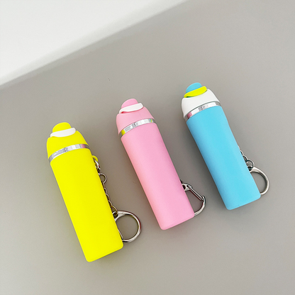 Mini Stanley Tumbler Cup Shape Keychain Lip Balm Handbag Charm Key Ring 100 Pack USA Warehouse