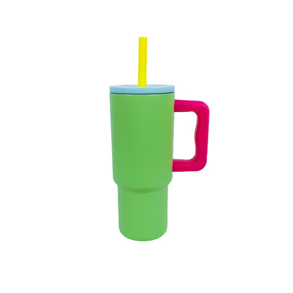 24oz Powder Coating Tumblers with Handle for Laser Engraving 25 Pack China Warehouse
