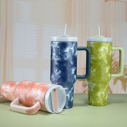 H2.0 40oz Tie Die Double Wall Stainelss Steel Quencher Seamless Tumblers 20Pack China Warehouse