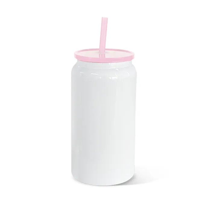16oz White Stainless Steel Sublimation Cup Libby Shape Soda Beer Can for UV DTF Wraps 25 Pack USA Warehouse