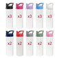 20oz Blank Sublimation Skinny Tumblers With Colorful Flip Straw Lids  25 Pack USA Warehouse
