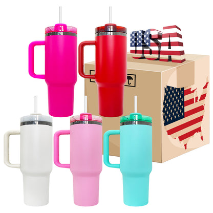 20Pack USA Warehouse 🖤40oz Cool Black Plated Quencher Tumblers for Laser Engraving