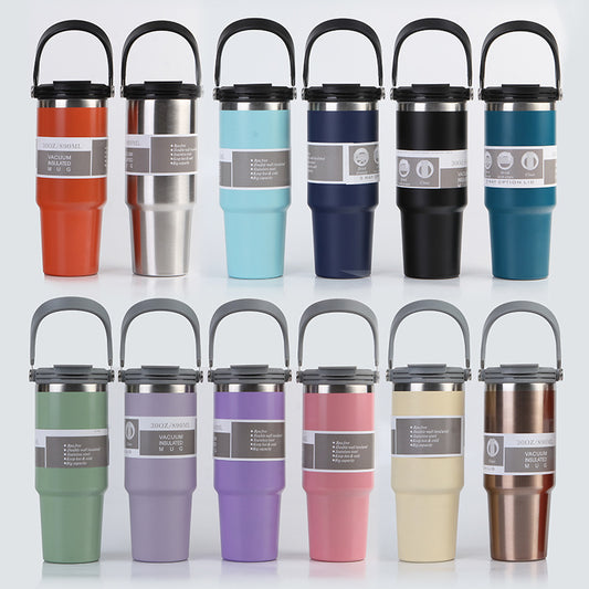 30oz Power Coated Flip Straw Water Bottles for Laser Engraved with Three Style Lids 25 Pack China Warehouse