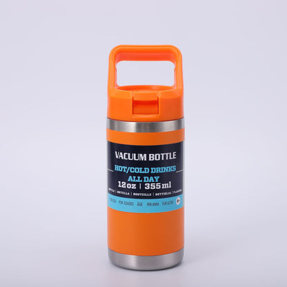 12oz Kids Yeti Style Water Bottles with Flip Straw Lids for Laser Engraving 25Pack China Warehouse