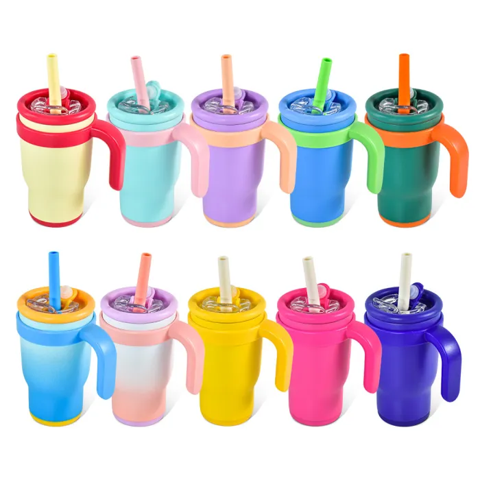 Kids 14oz Stainless Steel Colorful Water Mugs for Laser Engraved 20 Pack USA Warehouse