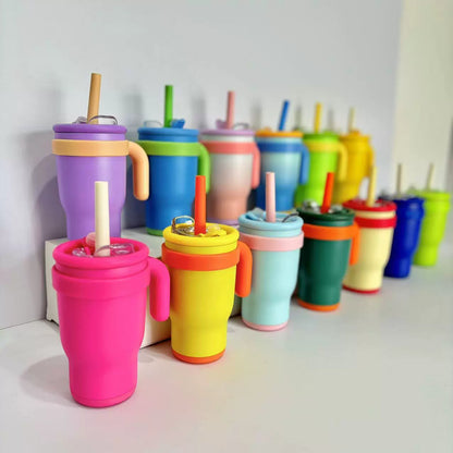 Kids 14oz Stainless Steel Colorful Tumblers with Handle for Laser Engraving 25Pack China Warehouse