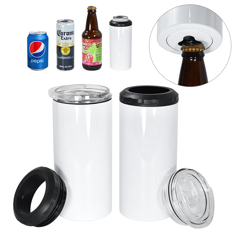16oz 4 in one Blank Sublimation Cooler Can with Opener 25 Pack USA Warehouse