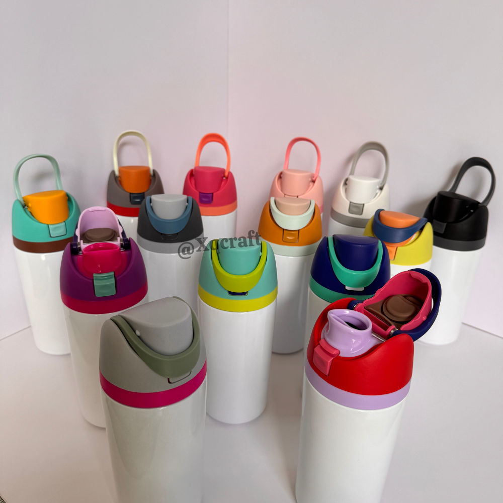 16oz Blank Sublimation Water Bottles with Leak Proof Bounce Colorful Lids for Kids Outdoor 25Pack China Warehouse