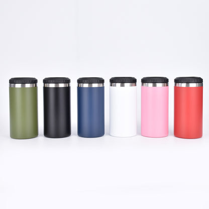 16oz Colorful Powder Coated Cooler Can with Two Lids for Laser Engraving 50Pack China Warehouse