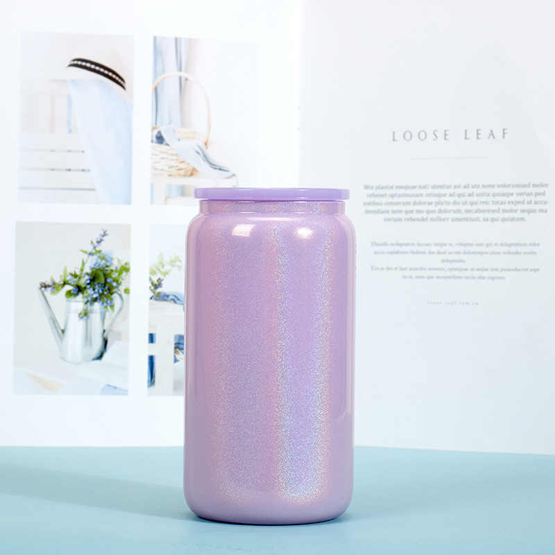 16oz Shimmer Color Glass Can for Sublimation 25Pack USA Warehouse
