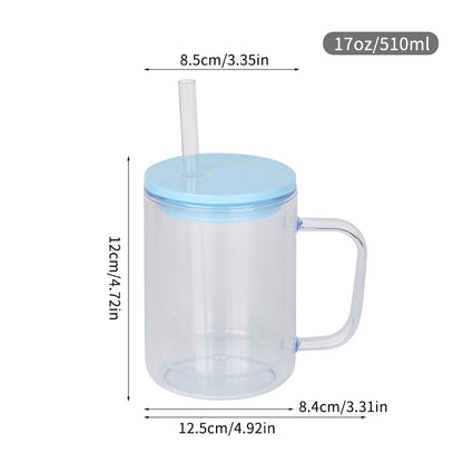 17oz Snow Globe Plastic Cups with Handle Double Wall Acrylic Mugs for DIY 25Pack China Warehouse