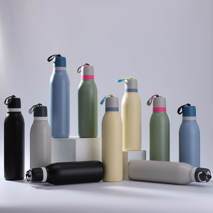 18oz 24oz Macaron Portable Sports Water Bottles Owala Style Stainless Steel Insulated Cups for Laser Engraved 25Pack China Warehouse