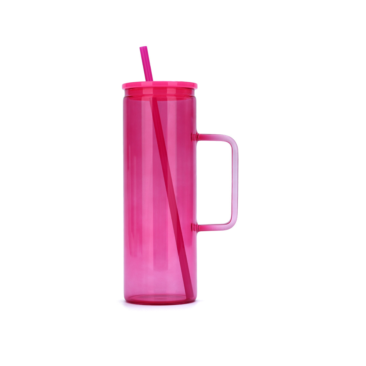 20oz Jelly Color Sublimation Glass Mugs with Handle for UV DTF Wraps 25Pack USA Warehouse