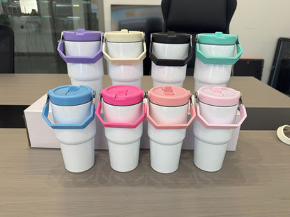 20oz Seamless Flip Straw Sublimation Water Bottles with Colorful Lids 25Pack China Warehouse