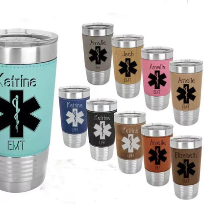 20oz Sports Leatherette Tumblers Sliver Color with Thread Bottom for Laser Engraving 50 Pack China Warehouse